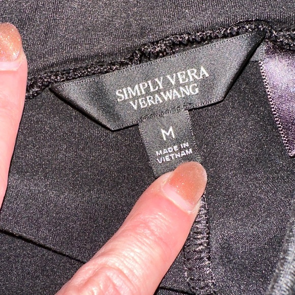 Simply Vera Vera Wang Women's Classic Black Leggings - Picture 2 of 3